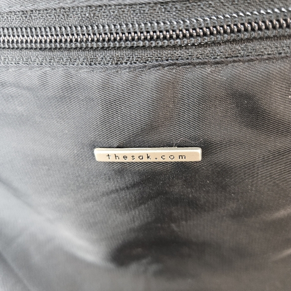 The Sak Womens Shoulder Bag Black Basket Weave Pockets Zipper - Picture 5 of 7